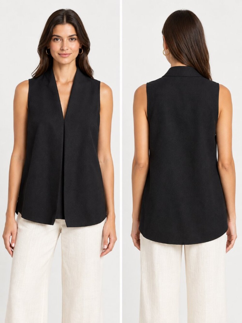 Karen Kane Women's Sleeveless Top Black M